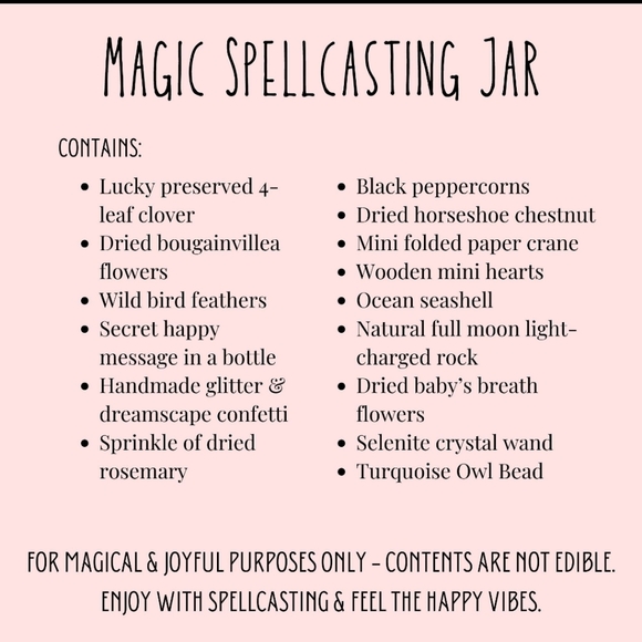 Magic Spellcasting Jar (1) - Witchy Magic Jar w Trinkets Handmade - Picture 6 of 6